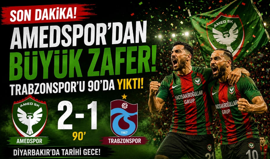 Son Dakika | Amedspor’dan Büyük Zafer: Trabzonspor’u 90’da Yıktı!