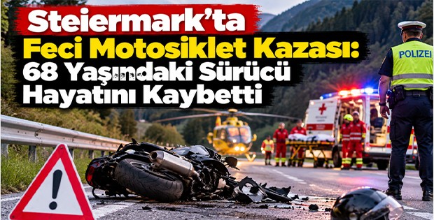 Steiermark’ta Feci Motosiklet Kazası: 68 Yaşındaki Sürücü Hayatını Kaybetti