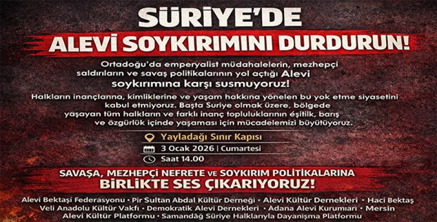 Suriye’de Alevi Soykırımına Karşı Çağrı: “Susmuyoruz”