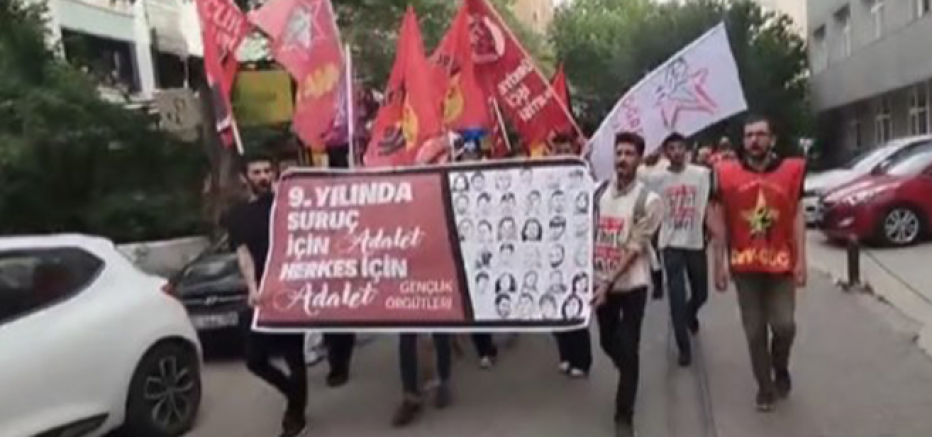 Suruç Katliamı’nın 9. Yıldönümünde Ankara’da Gençlik Örgütlerinin Yürüyüşüne Polis Müdahalesi