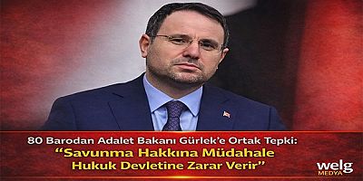 80 Barodan Adalet Bakanı Gürlek’e Ortak Tepki: “Savunma Hakkına Müdahale Hukuk Devletine Zarar Verir”