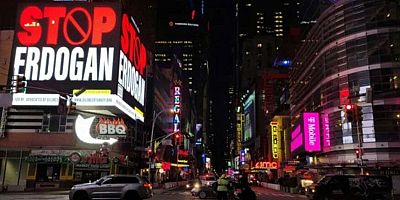  ABD'nin New York Şehrinde reklam panolarına 'Stop Erdoğan' ilanı (VİDEO)