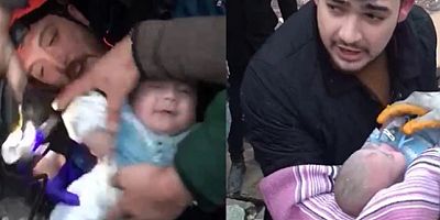 Antep'te enkaz altından 50 saat sonra dört aylık Duru bebek sağ kurtarıldı 