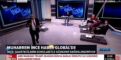 Bu ülke Erdoğan’ın babasının malı değil diyen Muharrem İnce canlı yayını terk etti (VİDEO)