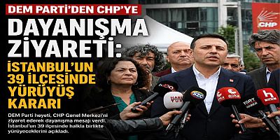 DEM Parti’den CHP’ye Dayanışma Ziyareti: İstanbul’un 39 İlçesinde Yürüyüş Kararı