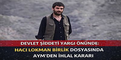 Devlet Şiddeti Yargı Önünde: Hacı Lokman Birlik Dosyasında AYM’den İhlal Kararı
