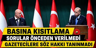 Erdoğan-Stocker görüşmesinde basına kısıtlama: Sorular önceden verilmedi, gazetecilere söz hakkı tanınmadı