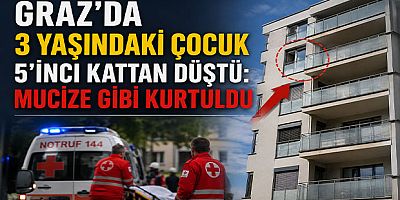 Graz’da 3 Yaşındaki Çocuk 5’inci Kattan Düştü: Mucize Gibi Kurtuldu