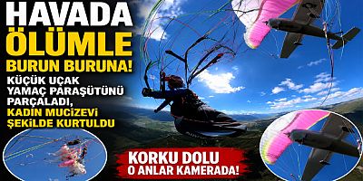 Havada Ölümle Burun Buruna: Küçük Uçak Yamaç Paraşütünü Parçaladı, Kadın Mucizevi Şekilde Kurtuldu