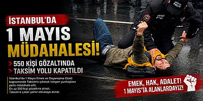 İstanbul’da 1 Mayıs Müdahalesi: 550 Kişi Gözaltında, Taksim Yolu Kapatıldı
