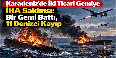 Karadeniz'de İki Ticari Gemiye İHA Saldırısı: Bir Gemi Battı, 11 Denizci Kayıp
