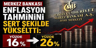 Merkez Bankası Enflasyon Tahminini Sert Şekilde Yükseltti: Yüzde 16’dan Yüzde 26’ya