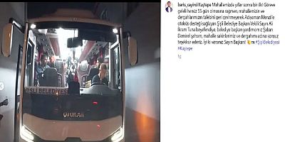Şişli Belediyesi Kayyım Yönetiminden Menzil'e Otobüs Desteği