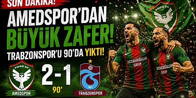 Son Dakika | Amedspor’dan Büyük Zafer: Trabzonspor’u 90’da Yıktı!