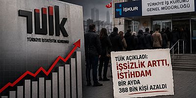 TÜİK Açıkladı: İşsizlik Arttı, İstihdam Bir Ayda 388 Bin Kişi Azaldı