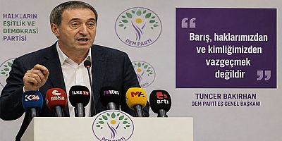 Tuncer Bakırhan’dan Barış Süreci Çağrısı: “Barış, Haklarımızdan Ve Kimliğimizden Vazgeçmek Değildir”
