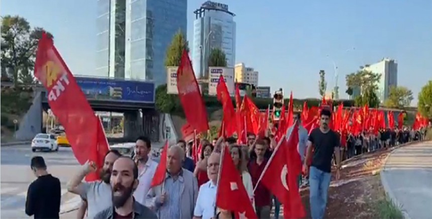 TKP Ankara’dan ABD Büyükelçiliği Önünde Protesto: “Dostlarınızla Birlikte Defolun”