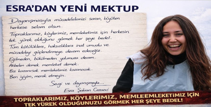 “Toprağa Sahip Çıkın!”: Esra’dan Cezaevinden Direniş Mektubu