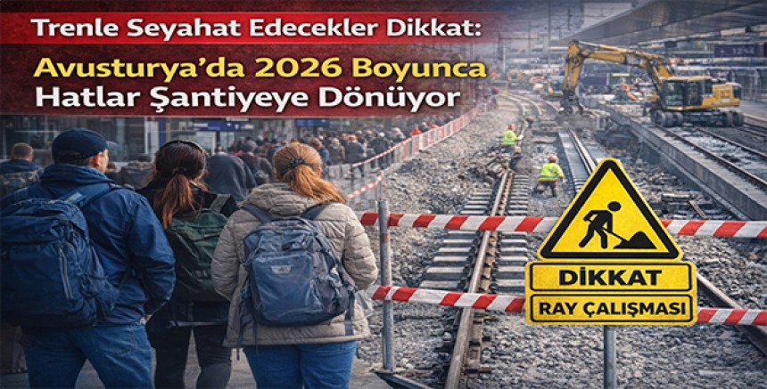 Trenle Seyahat Edecekler Dikkat: Avusturya’da 2026 Boyunca Hatlar Şantiyeye Dönüyor