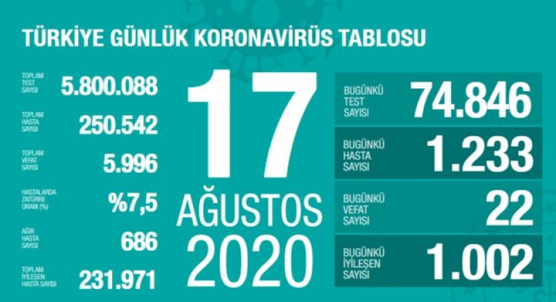 Türkiye'de koronavirüs vakaları yükselmeye devam ediyor 