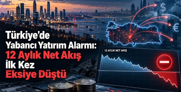 Türkiye’de Yabancı Yatırım Alarmı: 12 Aylık Net Akış İlk Kez Eksiye Düştü
