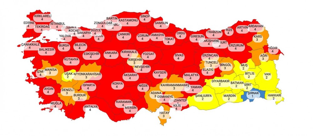 “Türkiye'nin 58 ili 'çok yüksek riskli' kategorisine girdi”