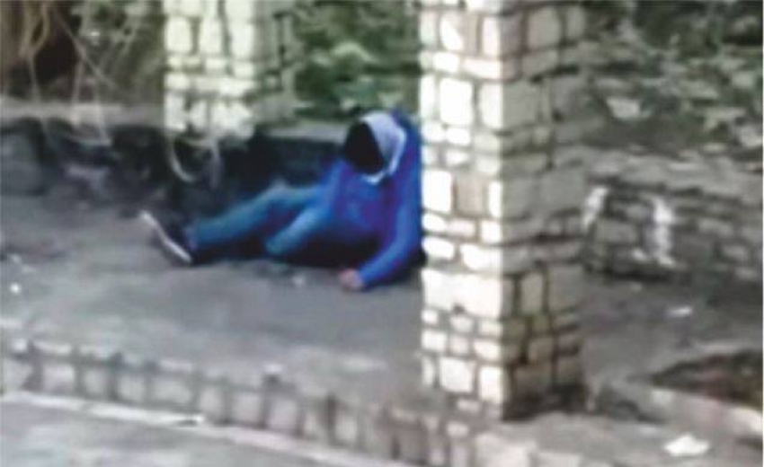 Uyuşturucu kullanan gencin ibretlik görüntüsü_VİDEO_