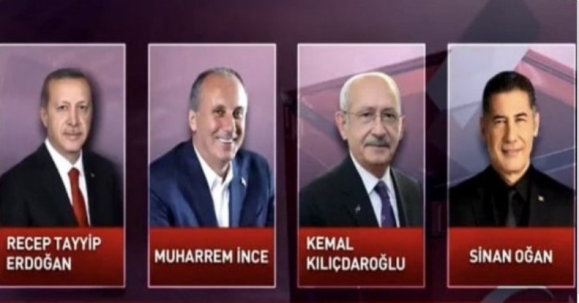 YSK Cumhurbaşkanı adaylarının pusuladaki yerlerini belirledi, Erdoğan 1.sırda 